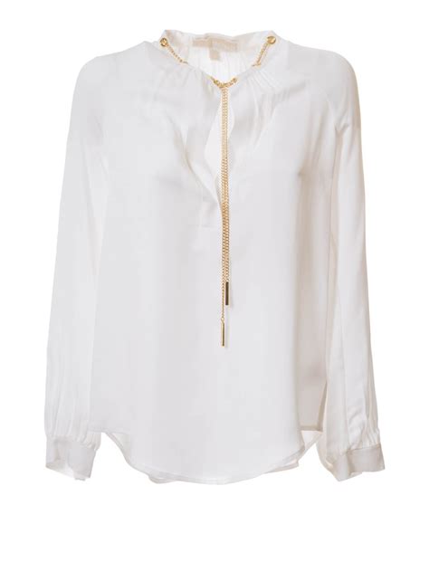 michael kors bluse weiß|Michael Kors Collection Blusen und Oberteile .